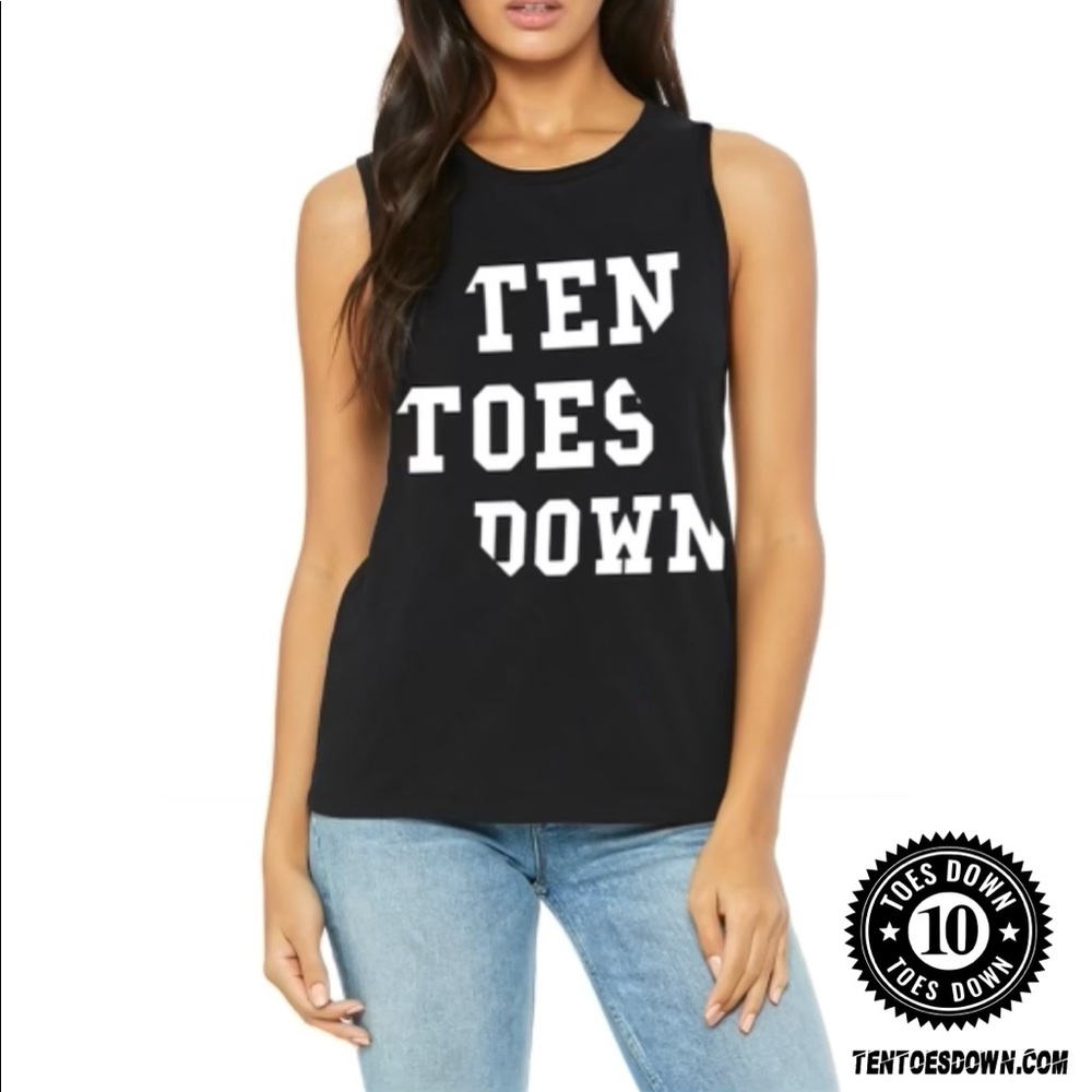 Ten Toes Down Broken Logo Muscle Tank (Black)